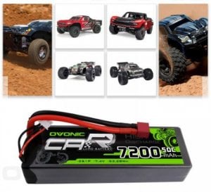 Ovonic 7200mAh 7.4V 70C 2S1P HardCase Lipo Battery