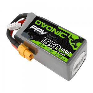 OVONIC 14.8V 1550mAh 4S 100C LiPo Battery