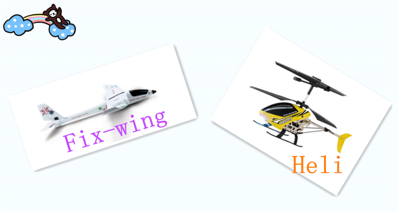 Comparison of RC fixed-wing and RC helicopters flight times