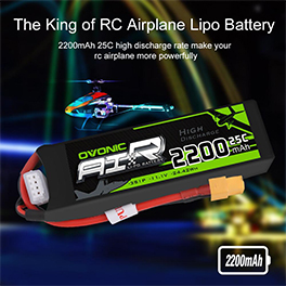 Ovonic 2200mAh 25C 3S1P 11.1V XT60 Plug For Freewing Dynam.