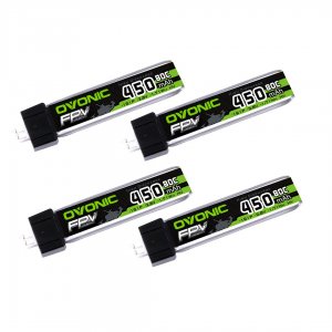 Ovonic 450mah 1S1p 3.8V 80C HV Lipo Battery Pack With JST PH2.0 For Blade Inductrix FPV