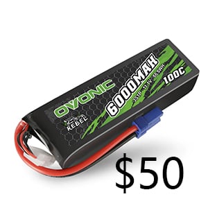 Ovonic Rebel 100C 3S 6000mAh 11.1V LiPo Battery for ARRMA 3S&6S- EC5 Plug