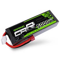 OVONIC 2S 5000mAh LiPo Battery 50C 7.4 V HardCase With Dean Plug For SCX10 III
