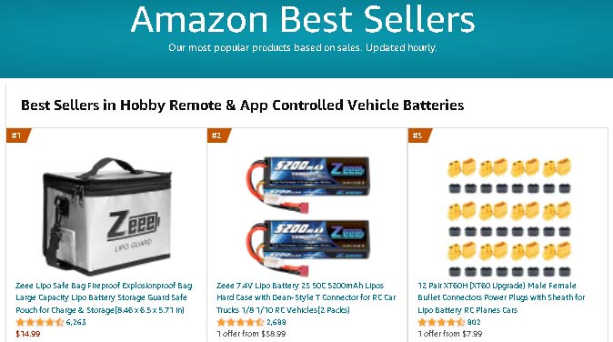 The best-selling brand of RC lipo batteries