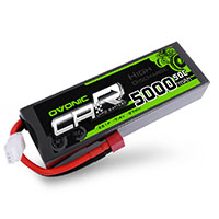 OVONIC 2S 5000mAh LiPo Battery 50C 7.4 V HardCase With Dean Plug For Danchee Ridgerock