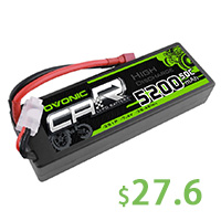 Ovonic Hard Case LiPo 2S 5200mAh 50C 7.4V With Deans For Arrma Senton 4x4