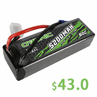 Ovonic Rebel 80C 3S 5200mAh 11.1V Hardcase Lipo Battery EC5 For Arrma Senton 4x4