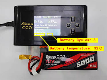 State of charge with XT60I battery