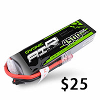 OVONIC 50C 3S 4500mAh 11.1V Lipo Battery with Deans Plug for RC Car