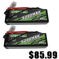 Ovonic Rebel 80C 3S 5200mAh 11.1V Hardcase Lipo Battery EC5 For Arrma Cars